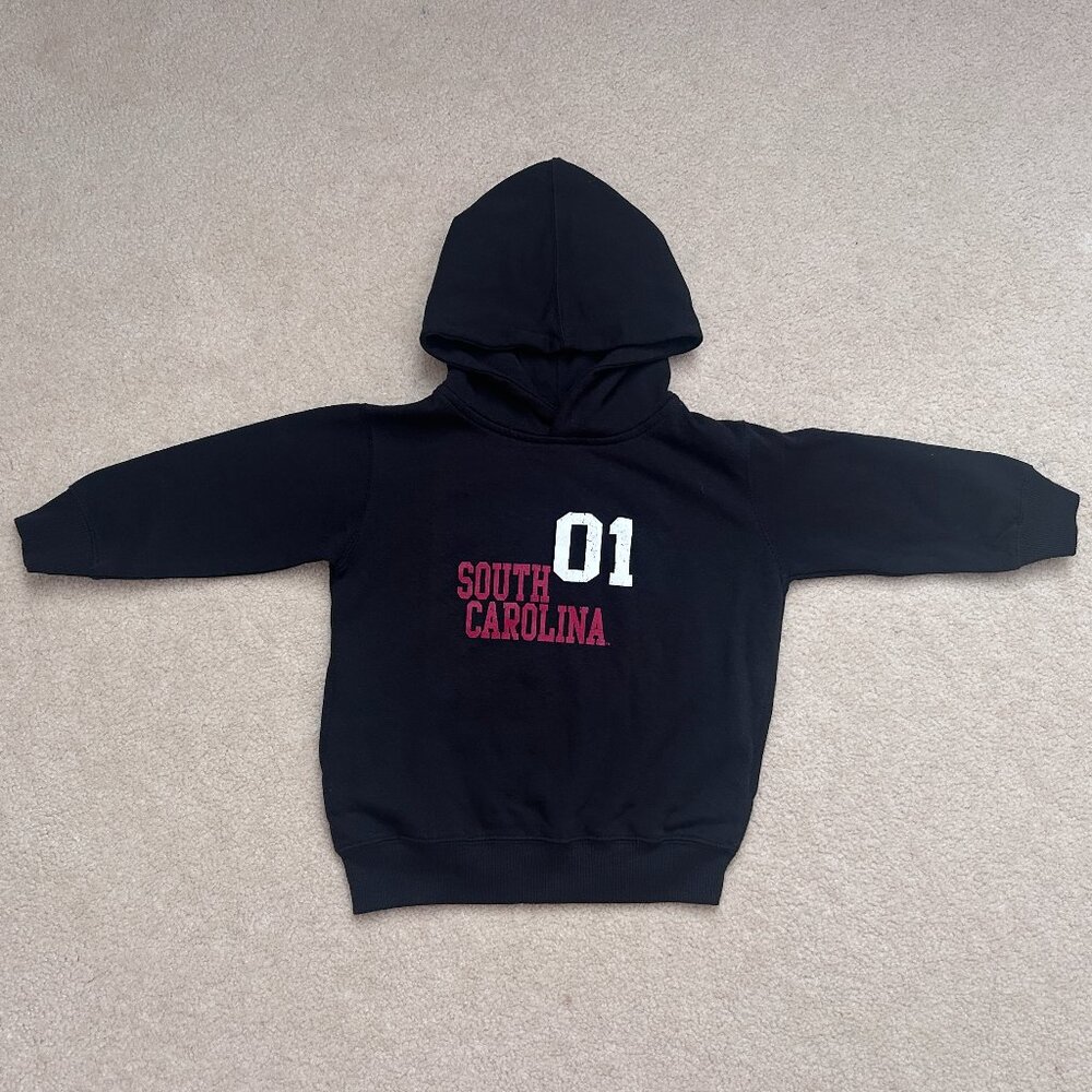 NWT Officially Licensed Pro Edge Gamecocks SC Hoodie, Unisex Youth 4, Black